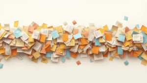 散らかった書類が整列するアニメーション