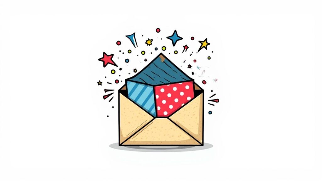 封筒から飛び出すビックリ箱