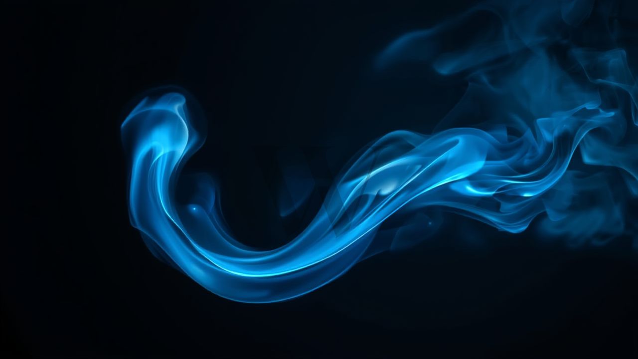 静かに燃える青い炎