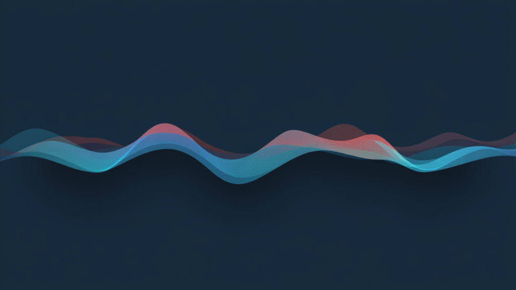 音声波形と喜怒哀楽の顔文字アイコン