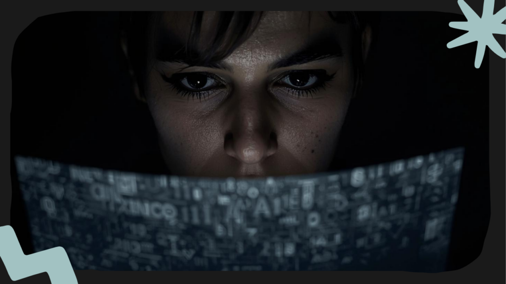 Japanese business executive reading a document with a thoughtful suspicious expression, subtle AI patterns visible in the paper texture, dramatic close-up, investigative atmosphere / 書類を読む日本人ビジネス役員、思慮深く疑うような表情、紙の質感にAIパターンが透けて見える、クローズアップ