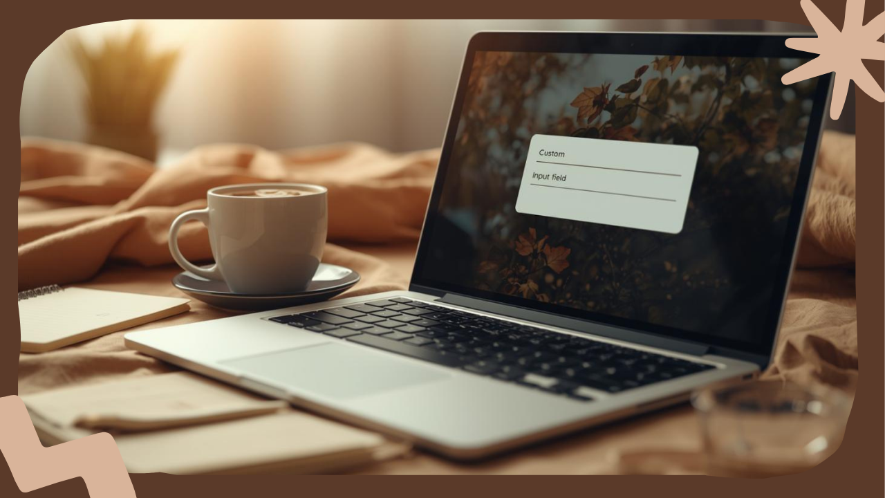Close-up of a laptop screen displaying a customized ChatGPT settings panel with Japanese text, warm desk lighting, coffee cup beside, professional workspace aesthetic / ノートPC画面にChatGPTのカスタム指示設定画面が映り、横にコーヒーカップ、温かみのある机上