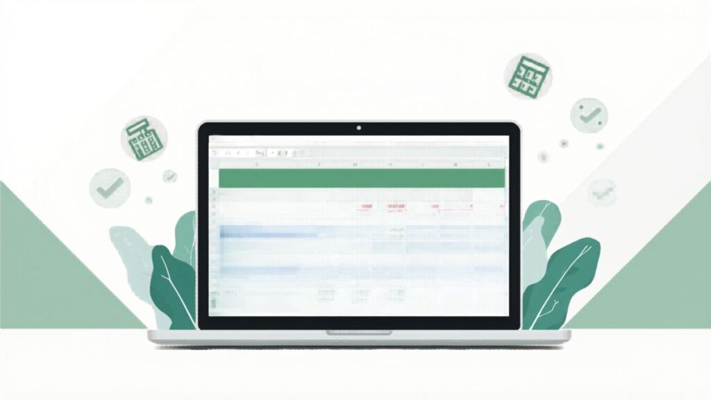 Excelの見積書が自動で完成するイメージ