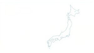 LinkedInのロゴと日本地図