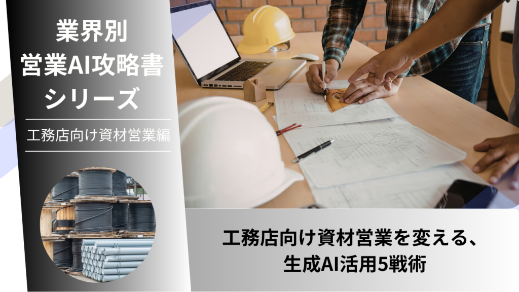 工務店営業, 建材営業, 資材営業, AI営業, ChatGPT活用, 建設業向け営業, 職人不足対応, 省力化資材提案