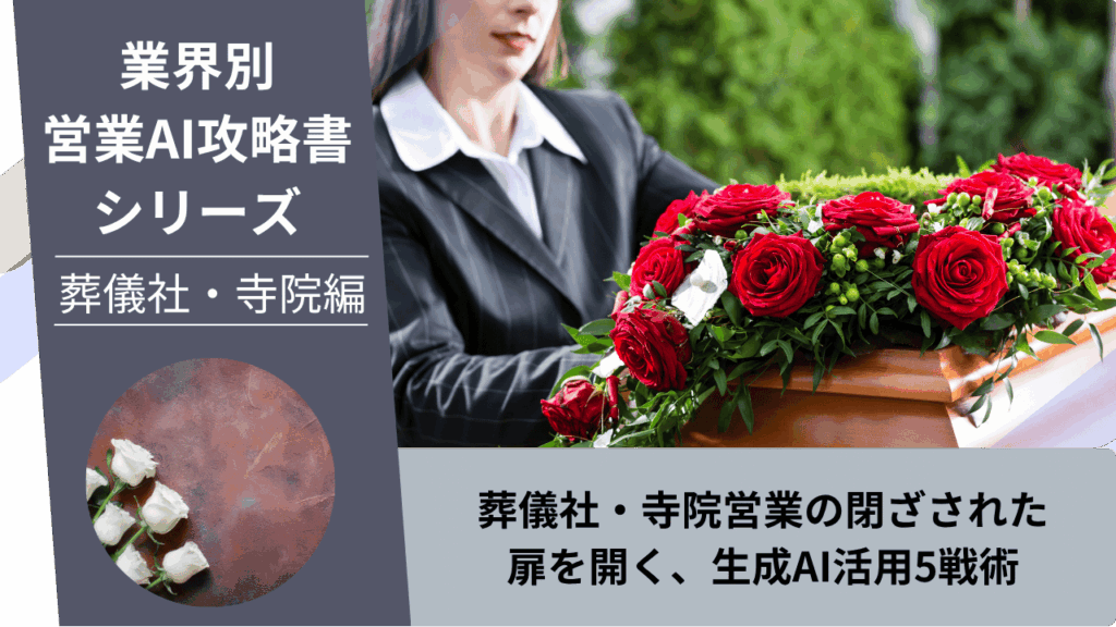 葬儀社営業, 寺院営業, お寺向け営業, 仏壇店営業, 墓石業者営業, AI営業, ChatGPT活用, 供養ビジネス