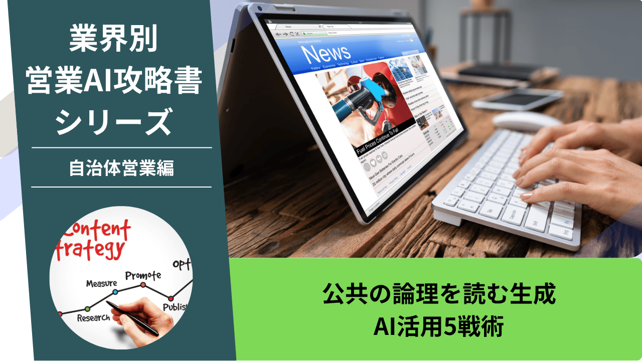 自治体営業, 公共営業, GovTech, 公共調達, AI営業, ChatGPT活用, 入札, プロポーザル, 行政DX, 自治体DX