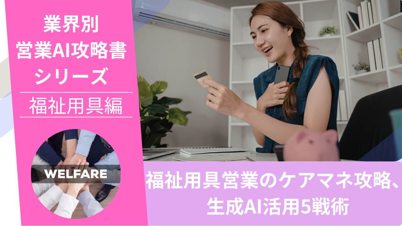 福祉用具営業, ケアマネ営業, 福祉用具専門相談員, AI営業, ChatGPT活用, 介護保険制度, 担当者会議, モニタリング報告書