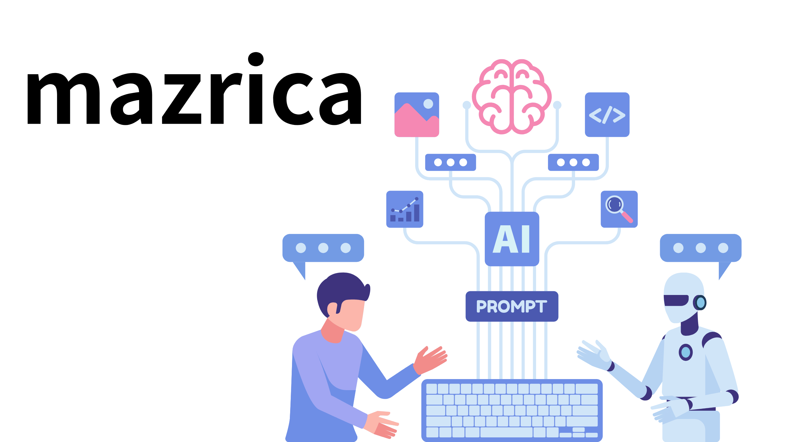Mazrica SalesのAIが案件の受注確度とリスクを先読みする様子を示す国産SFAのイメージ図