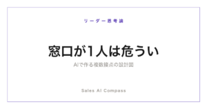 顧客の窓口1人依存を解消する複数接点の設計を解説するサムネイル