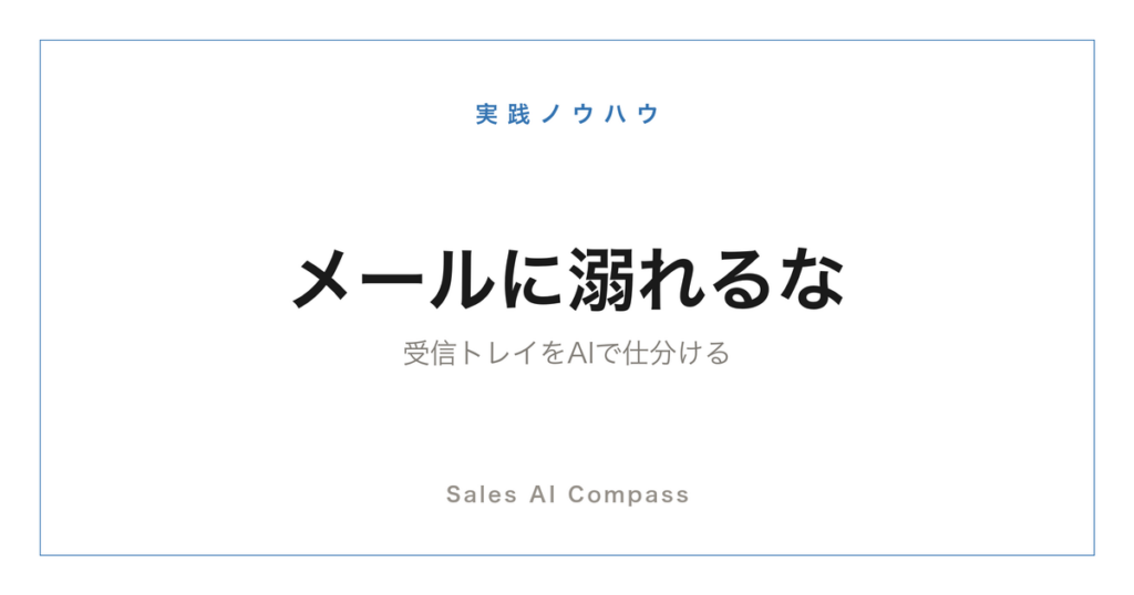 受信トレイをAIで仕分けるメール優先順位術を解説するサムネイル